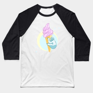 sloth and ice cream Baseball T-Shirt